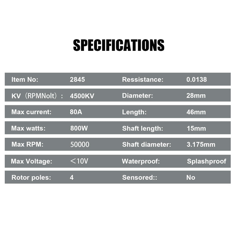 [Australia - AusPower] - Hobby Fans Brushless 2845 4500KV Motor & 35A Waterproof ESC for Traxxas E-REVO Losi JRX2 H16BM H16DR Redcat Volcano 16 Arrma Typhon Grom Mojave Grom 144001 16890A 1/14 1/16 RC Car Black 2845 Motor & 35A ESC 