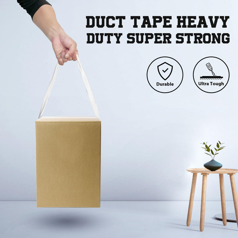 Heavy Duty White Duct Tape, Double-Thick Adhesive with Grips Smooth, UV Resistant and Extra Stick White Duct Tapes for Indoor and Outdoor, 2'' x 30yd, 1 Roll 2'' x 30 Yards - White