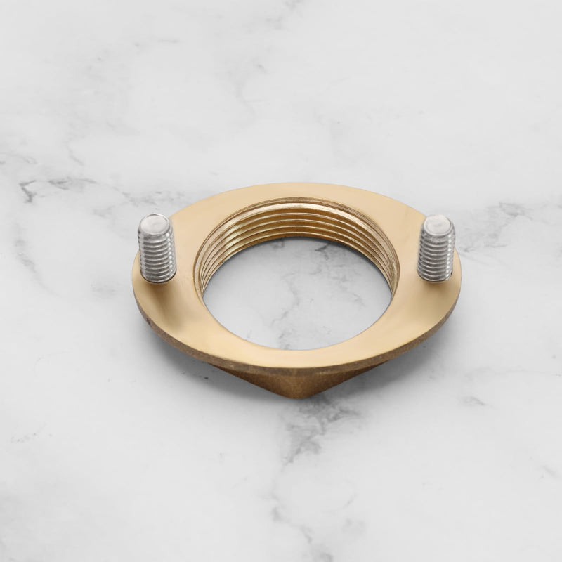 [Australia - AusPower] - 2 Sets M32x1.5mm Brass Faucet Fixing Nut Single Hole Lock Nuts with Flat Washers & Screws Faucet Anti-loosing Nut Household Accessories 