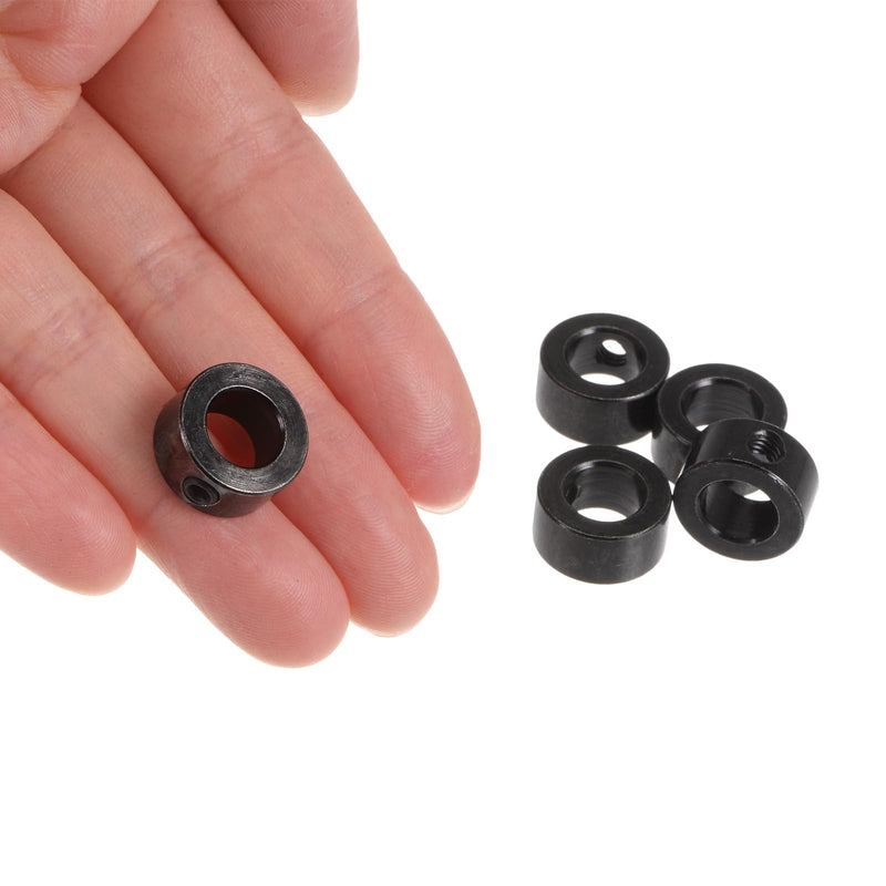 [Australia - AusPower] - uxcell 10pcs Set Screw Collars 8mm ID Shaft Collars, 14mm OD, Gear Stopper Wheel Collar, Black 