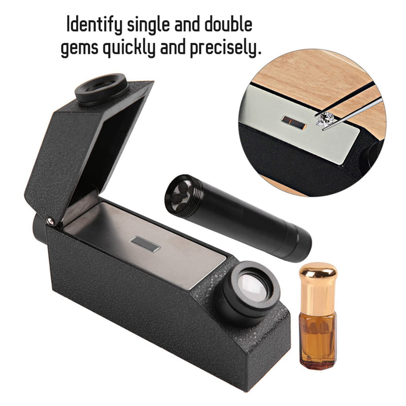 [Australia - AusPower] - Refractometer, Jewelry Refractometer Meter Testing Identification Tool Professional Gemological Refractometer Tester for Measuring Refractive Index 
