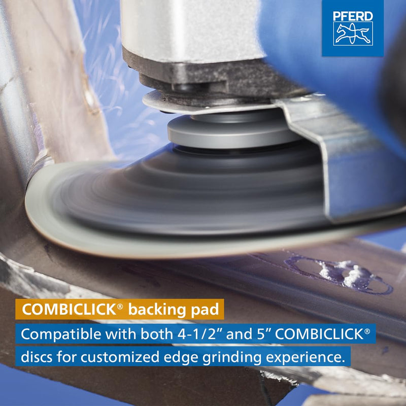 [Australia - AusPower] - PFERD COMBICLICK® Backing Pad, 1 pc. | Hard Hardness | 4-1/2 inch and 5 inch Dia. | 5-8/11 Thread | CC-H-GT | 69478 - for Angle Grinders Colorless 