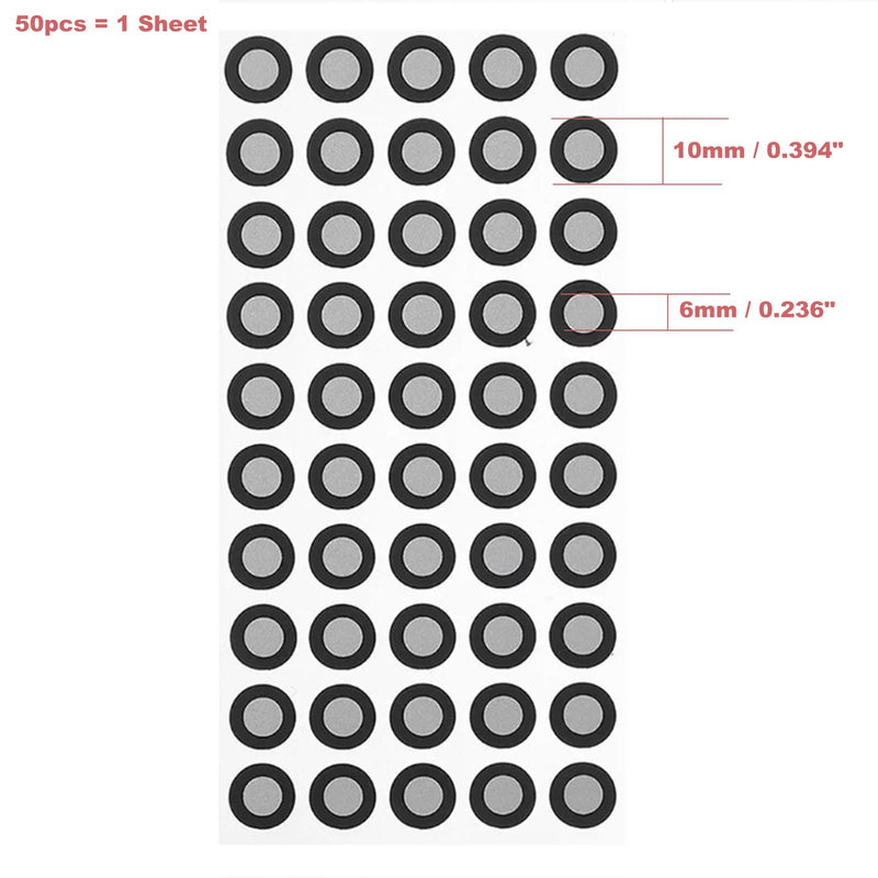 [Australia - AusPower] - 6.0mm 3D Optical Tracking Markers for Industrial 3D Scanner,3D Scanning Markers, HogarDeco Accurate Tracking Dots Diffuse Reflection Markers for 3D Scanner (1000pcs, Inner 6mm, Outer10mm) 1000 