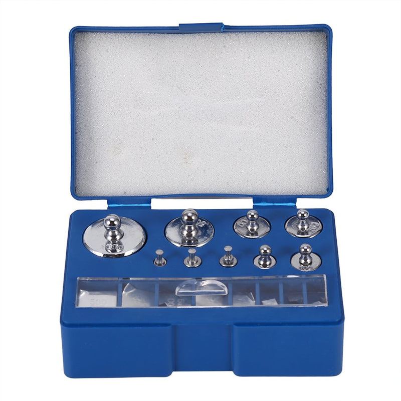Stainless Steel Calibration Weight Set, 17-Piece Precision Calibration Weights Set from 10mg to 100g, with Tweezers, Total Weight 211.1g, Ideal for