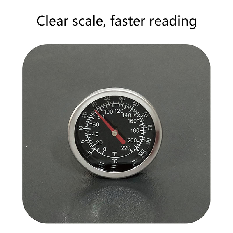 [Australia - AusPower] - Dial Thermometer 1/4 NPT Thread Joint Thermometer -10-100℃/0-220ºF Temperature Gauge 1.4" Stainless Steel Thermometer for Boiler Tea Pot Kettle 