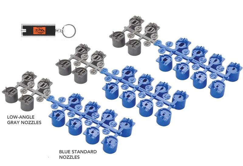 [Australia - AusPower] - 3 Pack of Hunter 782900 PGP Ultra, Blue Nozzle Rack, 782900SP Nozzle Tree for Hunter Rotors, PGP Ultra and I20 Ultra Rotor Sprinkler Heads, Hunter 782900 Nozzle Rack Set, Includes LED Keychain Light 