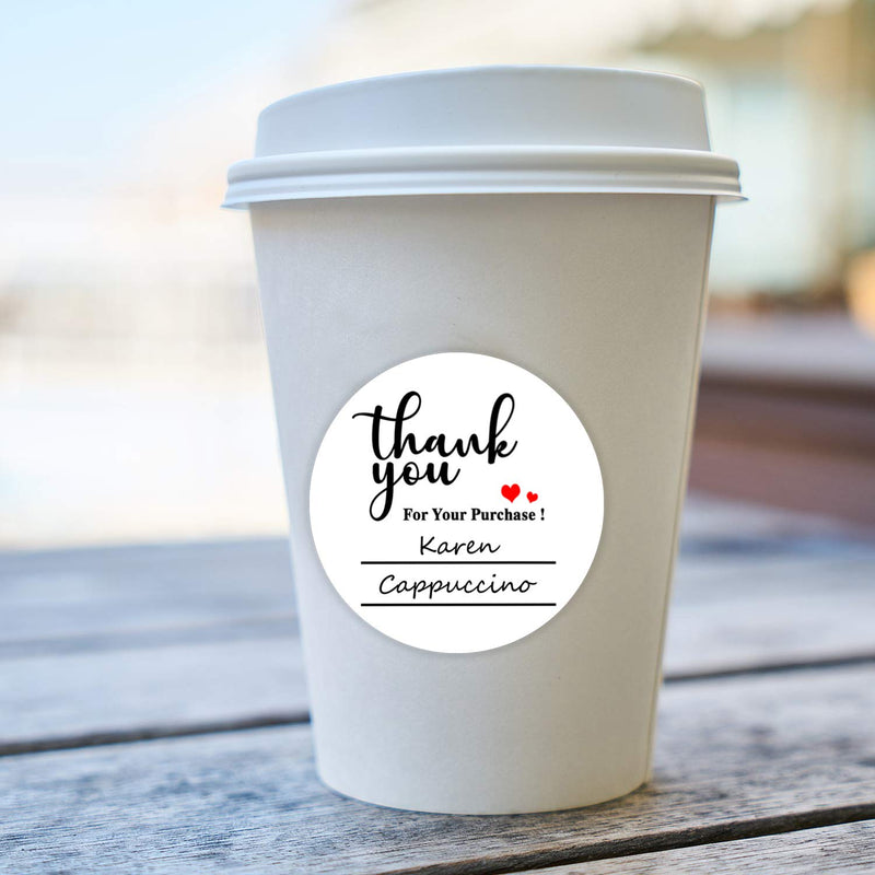 Thank You for Your Purchase Stickers,Thank You Labels with Lines,Writable Stickers for Business,Bakery,Cafe,Boutiques,2 Inch 500 Pcs Per Pack - NewNest Australia