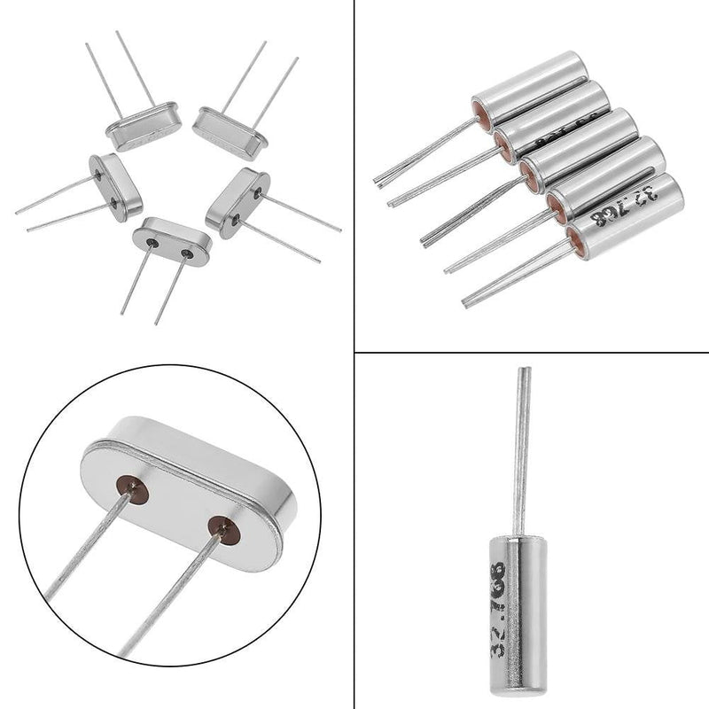 Akozon Quartz Oscillators 50pcs Quartz Oscillator 10Value 32.768KHz -24MHz DIY Quartz Oscillator Quartz Assorted Kit Set