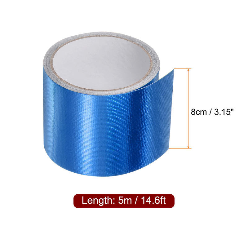 HARFINGTON Tarpaulin Repair Tape, 3.15" x14.6ft Waterproof Rip Stop Patch and Tent Repair Tape for Tear Resistant Tent Greenhouse, Blue