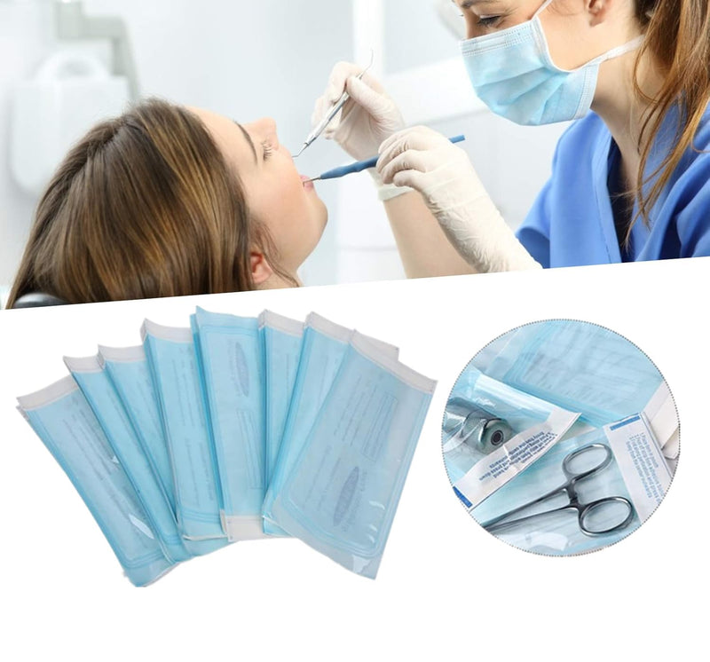 Disposable Sterilisation Bags, 200 x Sterilisation Bags 5.7 x 13 cm with SK Seal Sterilising Bag, Sterilising Bag for Autoclaves, Self-Adhesive, Sterilising Bag for Autoclaves