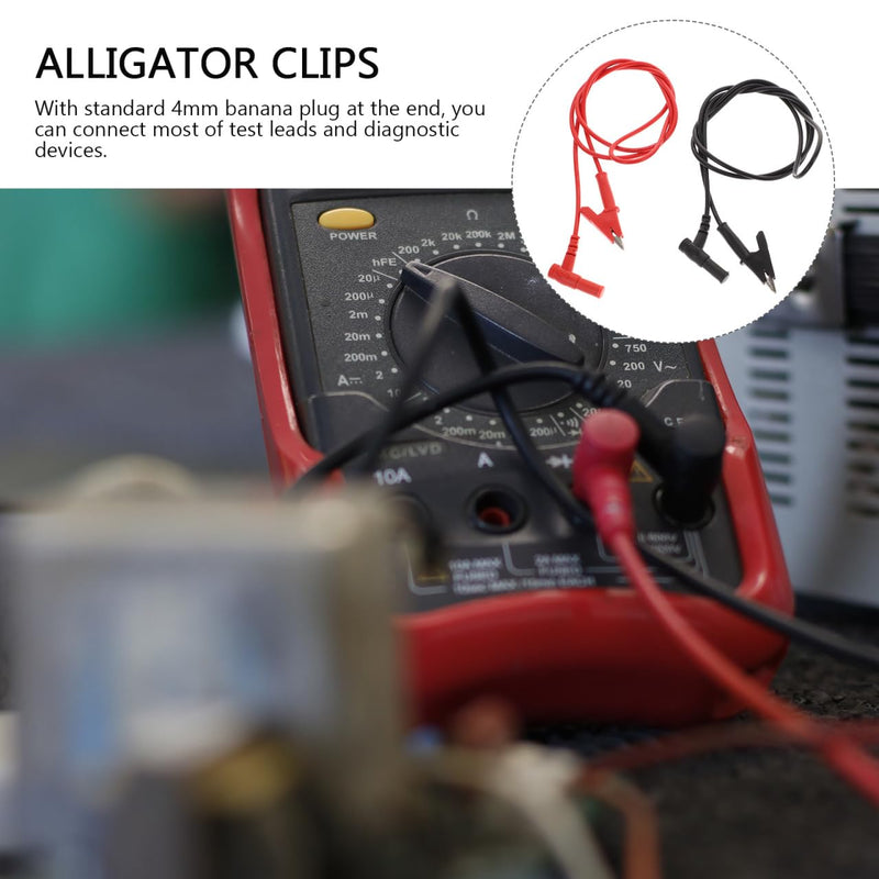 [Australia - AusPower] - 1pair Alligator Clips for Multimeter Testing Probe Banana Plug Leads Copper for Automotive Maintenance and Electrical Diagnostics 1 