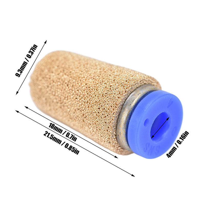 [Australia - AusPower] - 4 pieces PSF-4 pneumatic silencer, noise absorber, copper, pneumatic compressed air silencer for cylinders, solenoid valves, crankcase, transmission, fuel tanks, pneumatic tools 