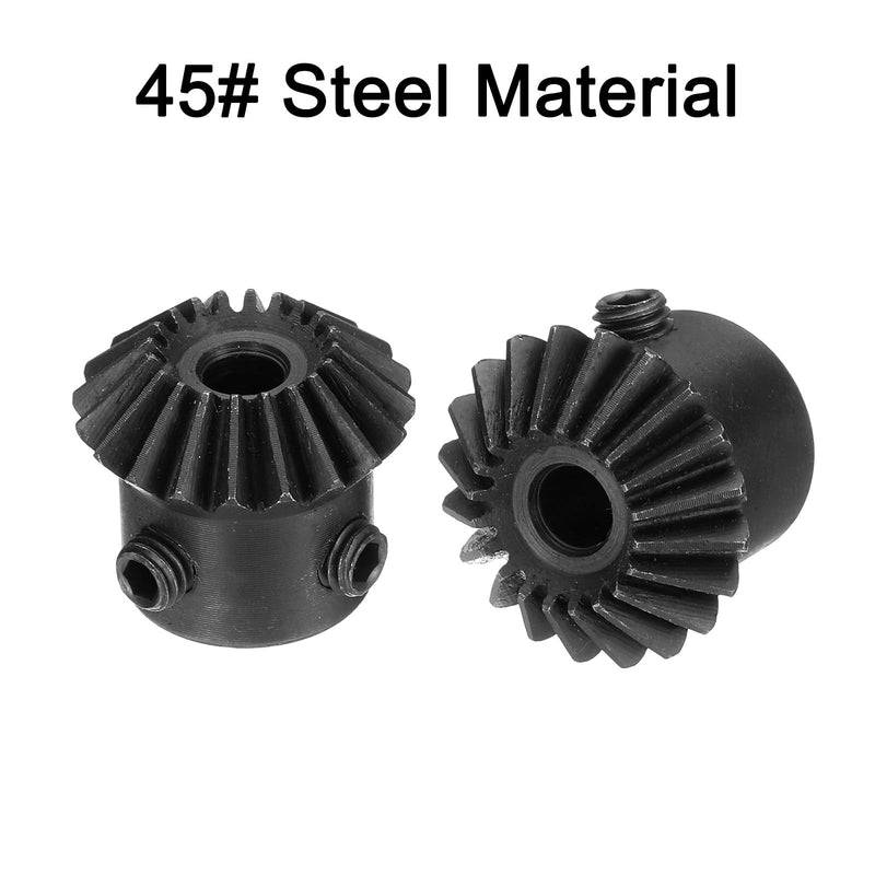 [Australia - AusPower] - uxcell 4pcs Bevel Gear 1 Module 1:1 Reduction Rate 20T 5mm Hole Dia Bevel Pinion Gear Brass, 90 Degree Steering Gear for Hardware Mechanical Rotation 