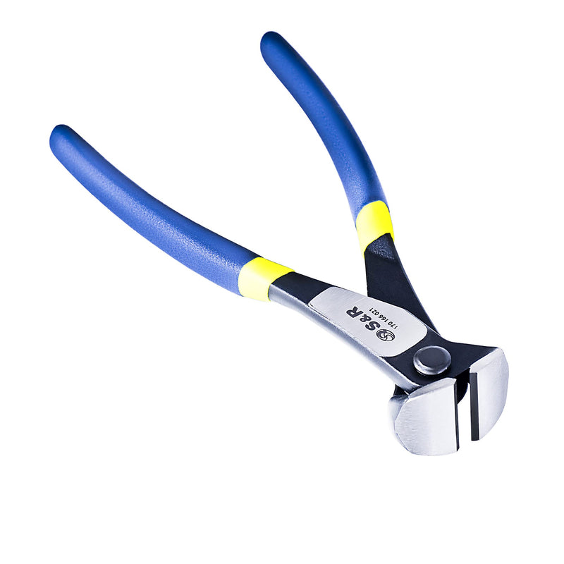S&R Pincers, Wire Pliers, End Cutters 200 mm, Sharp Resistant Cutting Edges for Intensive Use, Heavy Duty 70C Steel, HRC 66 Hardness, Non-Slip Double Coated 2K Handles 20 cm