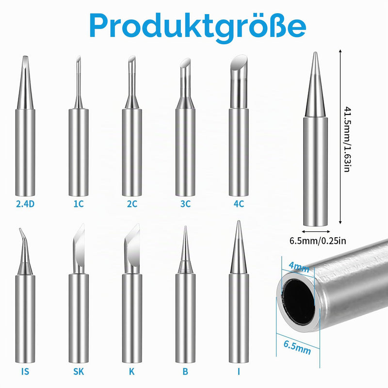 900M Soldering Tips, 14-Piece Soldering Iron Tips Set, Replacement Soldering Tips Set, Welding Tips for Soldering Stations, Compatible with Hakko Yihua Atten More, Soldering Iron Replacement Welding Equipment Accessories (10) 10