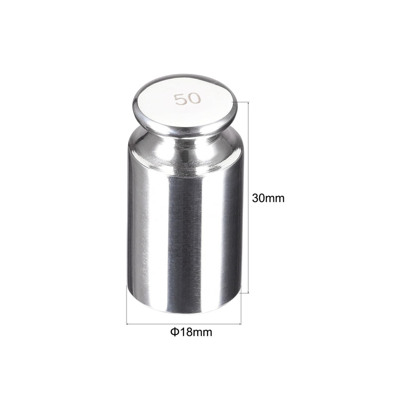 [Australia - AusPower] - sourcing map Gram Calibration Weighted 50g F1 Precision Stainless Steel for Digital Scales 