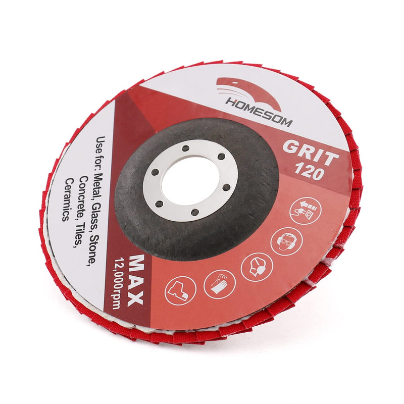 5 Inch 1 Piece 120 Grit Sanding Discs Flap Sanding Sanding Disc for Angle Grinder Diamond Sanding Pad 120 grit, 1 piece
