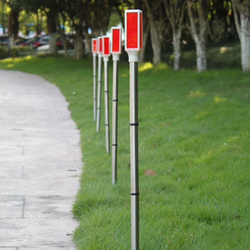 [Australia - AusPower] - Aolyty Solar Warning Light, LED Flashing Light 2 Lighting Modes Waterproof Solar Driveway Markers Reflective 30 Inches for Parking lots, Yard, Sidewalk, Safety Road Sign, Stop Sign 