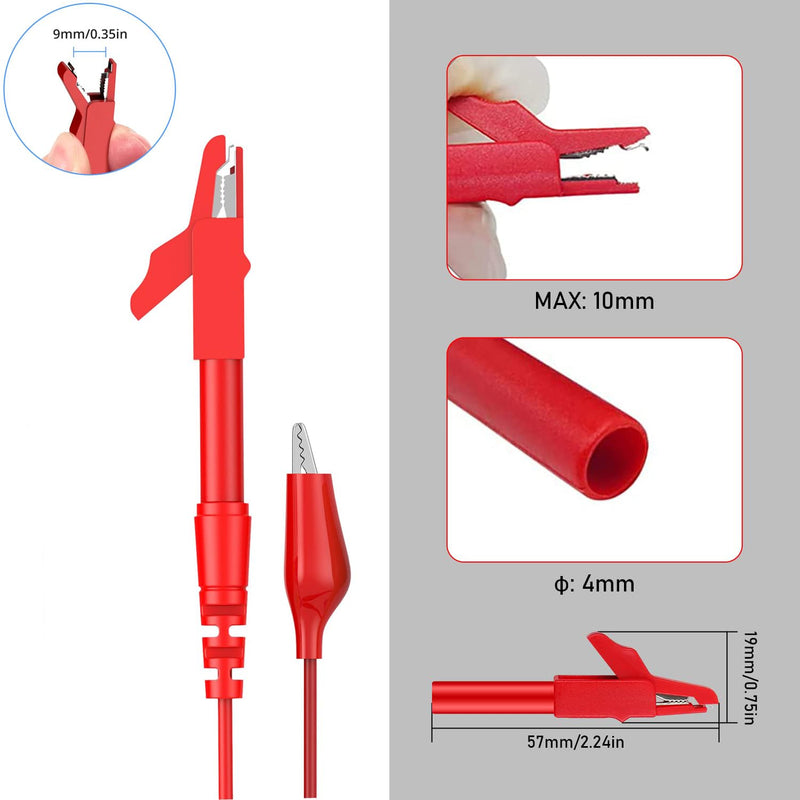[Australia - AusPower] - 30PCS Back Probe Kit Automotive with Banana Plug Test Leads, Copper Alligator Clips, Insulation Wire Piercing Probes & Stainless Steel Back Probe Pins, Multi-Angle Diagnostic Test Wires for Car Repair 30 