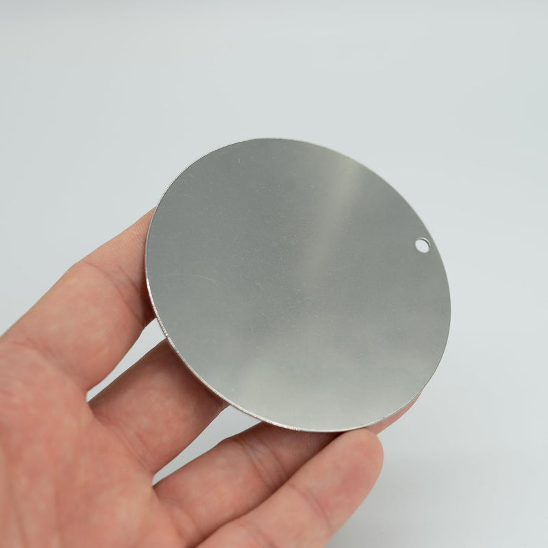 3 Inch Round Metal Engraving Stamping Blanks with Hole Stainless Steel Blank Tags 25 Pack