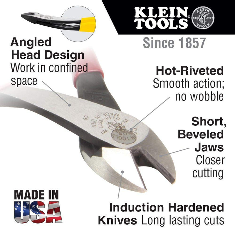 [Australia - AusPower] - Klein Tools Diagonal Cutting Pliers (8-Inch) and Flush Cutters (5-Inch) Pliers Set 8-Inch Pliers + Pliers, 5-Inch 