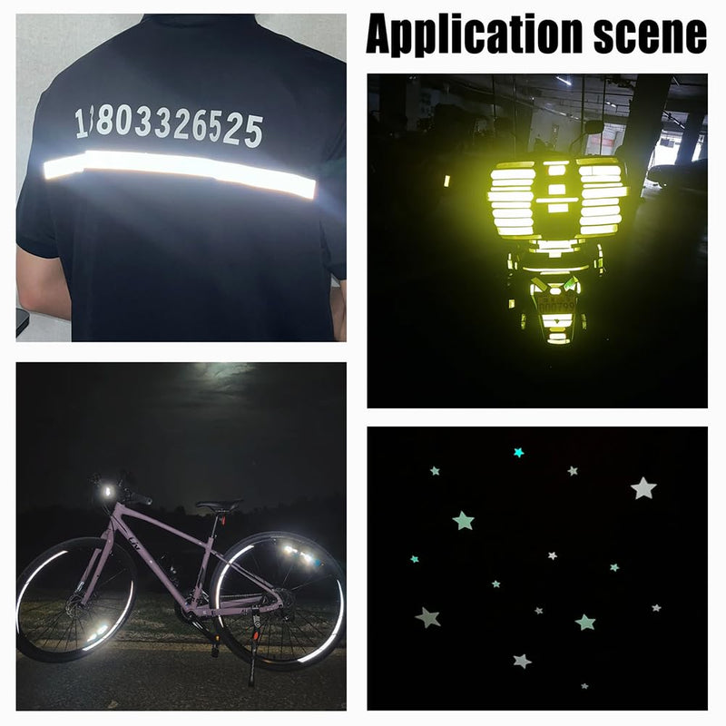 18 Sheets 9 Colors Adhesive Reflective Stickers, Night Visibility Stickers Safety Warning Reflector Strips Waterproof Reflective Tape for Car Bike Trailer Boats, 11.89 x 7.87 Inch