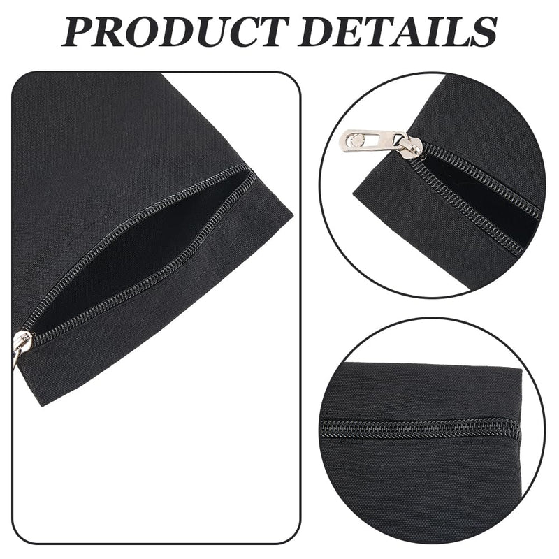 Craspire 2-Piece Sewn-in Side Pocket with Zipper and Thread, Black Coats, Inner Pockets, Hidden Pockets, Travel Security Anti-Theft Bags, Mastectomy Recovery Windbreakers