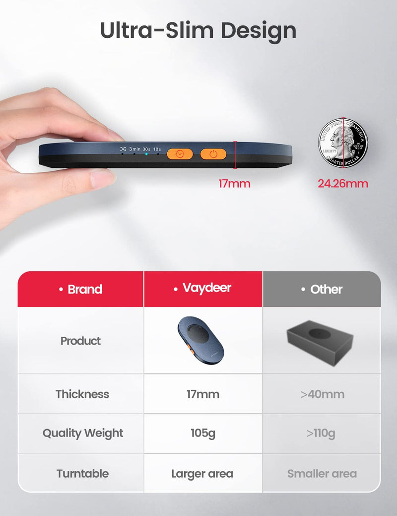 [Australia - AusPower] - Vaydeer Ultra Slim Mouse Mover with Adjustable Interval Timer, Undetectable & Noiseless Jiggler Simulates Realistic Movement, Driver-Free Shaker for Keeping the PC Active and Secure. Ultra-Slim Version 