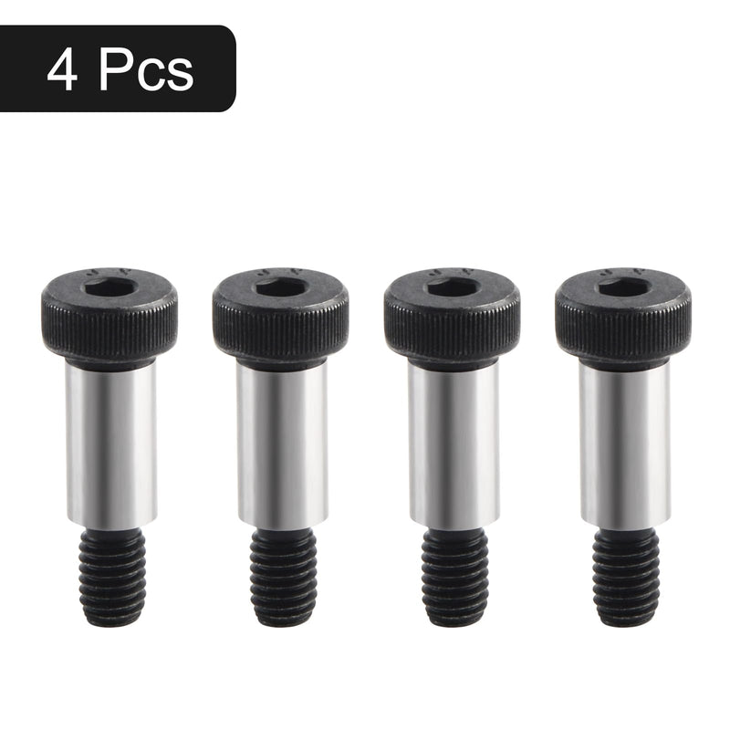 [Australia - AusPower] - AnRui 4Pcs Alloy Steel Shoulder Bolt 1/2" Shoulder Dia, 1" Shoulder Length, 3/8-16 UNC Thread Hexagon Socket Head Shoulder Screws Bolts 1" x 1/2" 