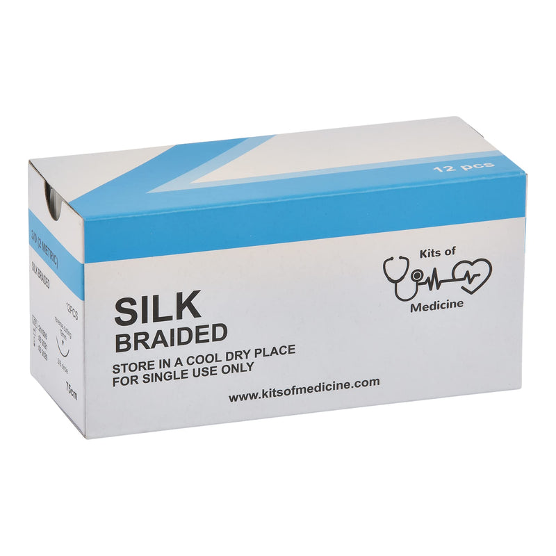 [Australia - AusPower] - Silk Suture Thread (12 Pack) | Best Suture Practice Thread | for Medical Students, Doctors, Dental, Nurses and Veterinarians | Silk 3/0 Suture Thread | Suture Practice Kit Add-on 