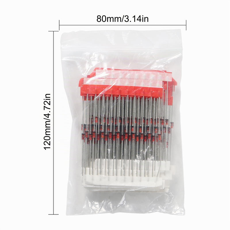 25 Values 1W Zener Diode Assortment Kit 3V 3.3V 3.6V 3.9V 4.3V 4.7V 5.1V 5.6V 6.2V 6.8V 7.5V 8.2V 9.1V 10V 12V 13V 15V 16V 18V 20V 22V 24V 27V 27V 3V 3 3V Assortment Set 250 Pieces 25 values 1W series