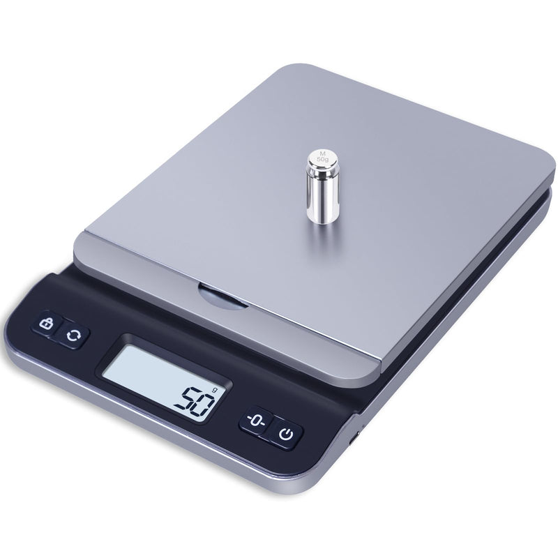[Australia - AusPower] - QP Calibration Weights, 50 Gram Scale Weights, OIML Class M1 High Precision Stainless Steel Scale Balance Weights with Chrome Finish, Calibration Weights for Digital Scale, Kitchen Scale, Pocket Scale 50g 