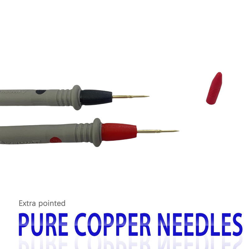 [Australia - AusPower] - Digital Multimeter Test Leads, 2PCS Crocodile Clips, Professional Probe Kit with Banana Plugs 