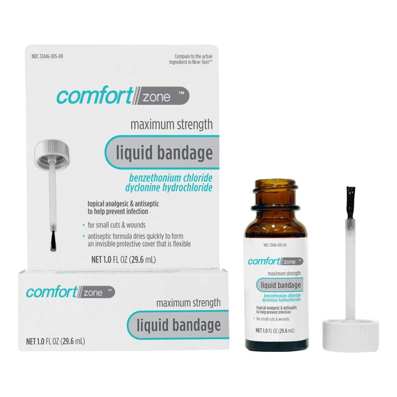 [Australia - AusPower] - Comfort Zone Liquid Bandage, Antiseptic and Analgesic Protective Skin Treatment for Cuts and Wounds, 1 Ounce (Pack of 3) 1 Fl Oz (Pack of 3) 
