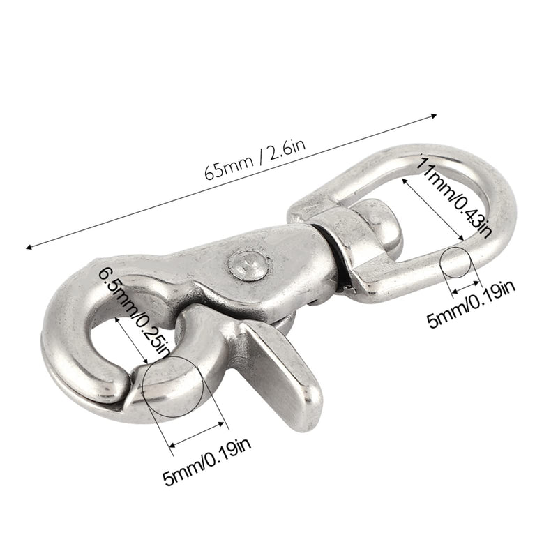 [Australia - AusPower] - Marine Snap Hook, Stainless Steel Trigger Snaps Hooks Swivel Lobster Scissor Clasps Buckles Boating Eye Spring Diving Claw Clips Houseboat Pet Dog Leashes Purse Straps Belting Flag Pole Cages 5pcs 