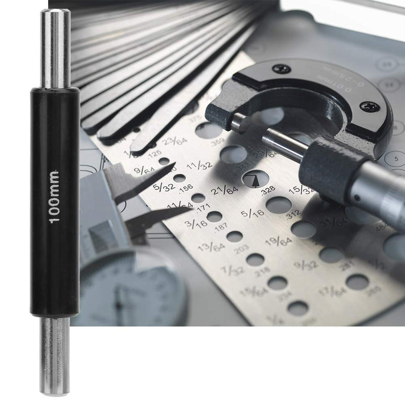 [Australia - AusPower] - Oumefar Stainless Steel Calibration Block Rod Bar Professional Standard Caliper Outside Micrometer Calibration Rod for Calibrating Micrometers (100mm) 