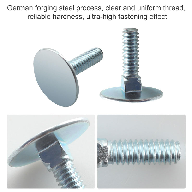 [Australia - AusPower] - 10 Pcs 014973239619 Elevator Bolts, 1/4-20 x 1 Flat Head Bolt, Zinc - Rust Resistant 
