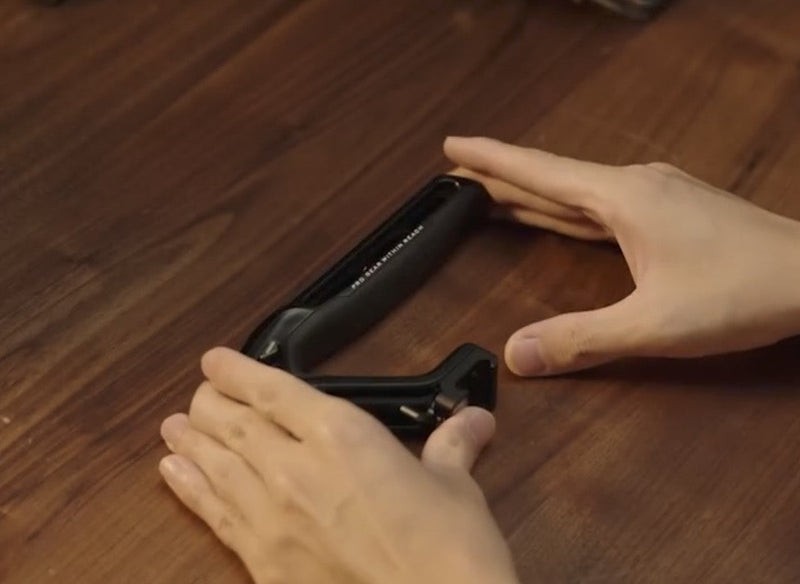 Tilta Xeno Top Handle for Filmmakers & Cameras - Titanium Gray | Aluminum Alloy and Silicone Build | 1/4″-20 w/Locating Points | Safety Release Pin | Comfortable Handling (Cold Shoe) Cold Shoe