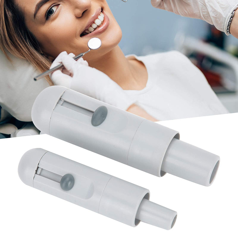 [Australia - AusPower] - 2 pcs Dental saliva ejector, suction adapter valves Weak and strong adapter nozzle set, Plastic dental suction handle Dental HVE SE suction tube adapter empty 