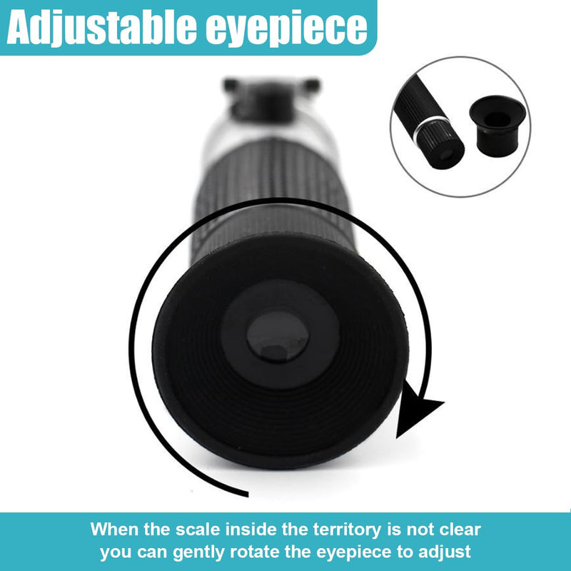 [Australia - AusPower] - Antifreeze Refractometer, Antifreeze Coolant Tester for Checking Antifreeze Freezing Point, Concentration of Ethylene Glycol & Propylene Glycol, Battery Acid Condition, Windshield Washer Fluid 