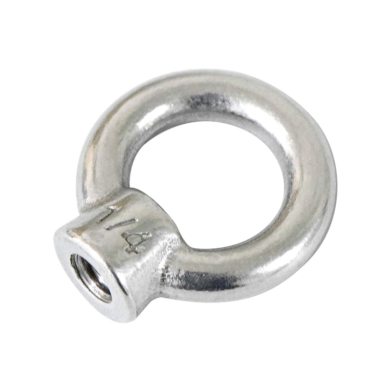 [Australia - AusPower] - 4 Packs 316 Stainless Steel Lifting Eye Nut 1/4" UNC Marine Grade, Female Thread Fastener Ring Shaped Eye Nut 1/4" 4 