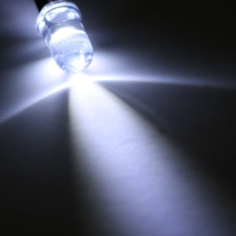 [Australia - AusPower] - uxcell 10Pcs 5mm Pre Wired LED, White DC3-6V Clear Lens, Light Emitting Diodes 