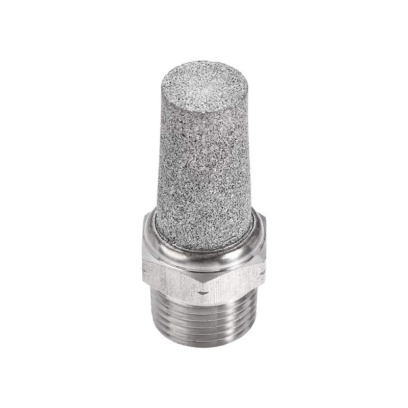 [Australia - AusPower] - uxcell Exhaust Muffler NPT 3/8 Male Thread Sintered 316 Stainless Steel Breather Pneumatic Air Muffler NPT3/8 