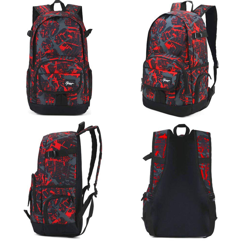 [Australia - AusPower] - rickyh style School Backpack Travel Bag for Men & Women Lightweight College Back Pack with Laptop Compartmen New Red 