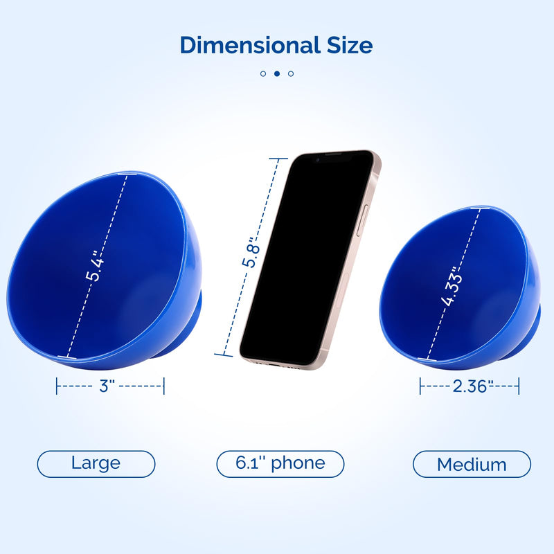 [Australia - AusPower] - JMU Dental Mixing Bowl, Medium, 4.33" x 2.36" for Alginate Impression Plaster Materials, Blue 1 