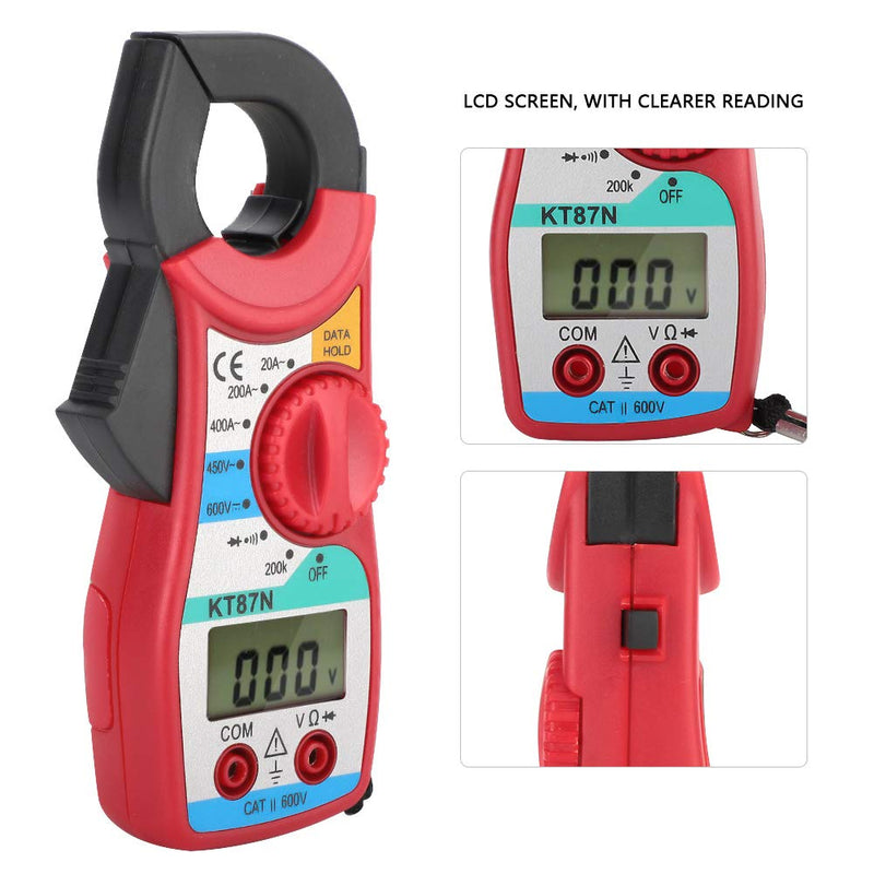 [Australia - AusPower] - Joyzan Digital Clamp Meter, Amp Voltage Multimeter Auto Ranging AC DC Measures Current Tester Continuity Temperature Capacitance Resistance Diodes Non Contact Detection Alligator Clips Electrican 