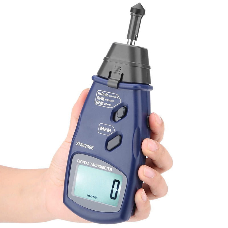 [Australia - AusPower] - Digital Tachometer, SM6236E Rotation Meter 5 Digits 18 Mm LCD Handheld Tachometer Professional Motor Rotation Speed Tester Meter 