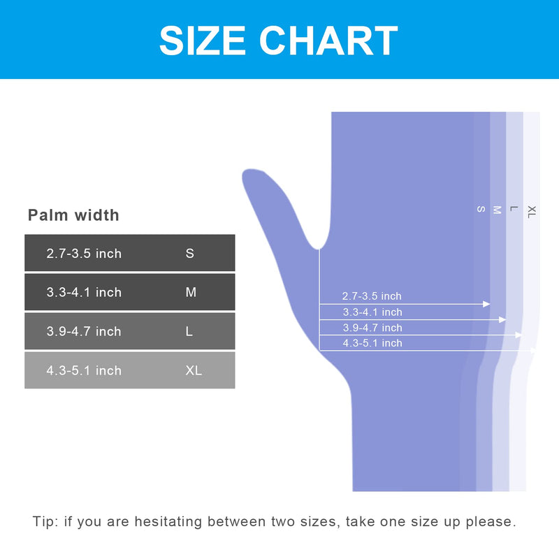 [Australia - AusPower] - FINITEX Nitrile Disposable Gloves Medical Exam Gloves - 100/1000 PCS Latex-free Examination Purple Chemo Food Gloves Ice Blue(medium 100) 