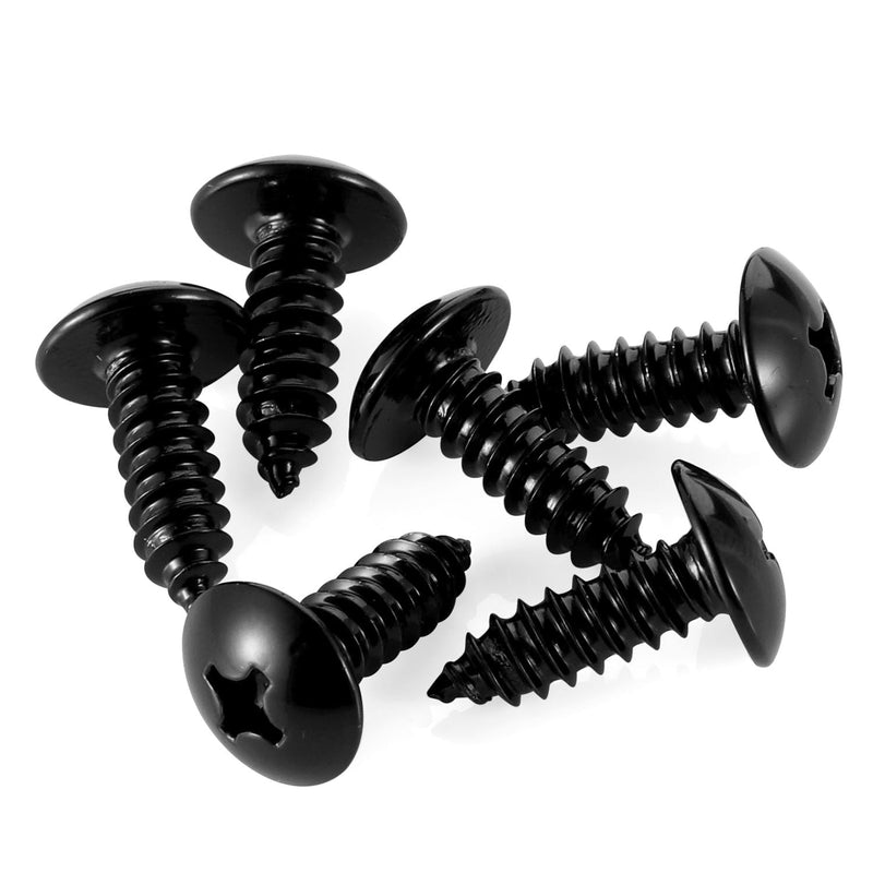 [Australia - AusPower] - #6 x 1/2" Truss Head Wood Screws Sheet Metal Screw, Self Tapping, 18-8 Stainless Steel 304 Black Finish, 100 PCS #6 x 1/2" 