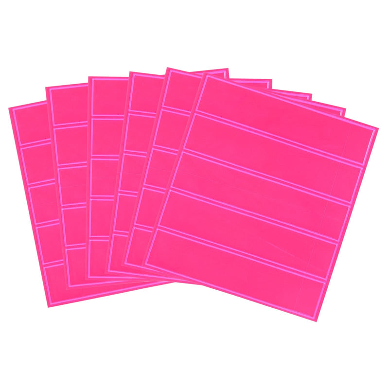 PATIKIL Reflective Stickers, 30 Pack 1 x 4.5" Waterproof Adhesive High Visibility Night Caution Warning Safety Tape Strips for Backpacks Bikes Helmets, Pink